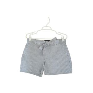 BR Factory Gray & White Seersucker Waist Tie Shorts Size 4